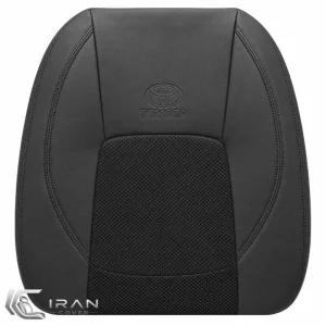 روکش صندلی تویوتا کرولا الیت چرم مشکی وسط پارچه اسپایس مشکی