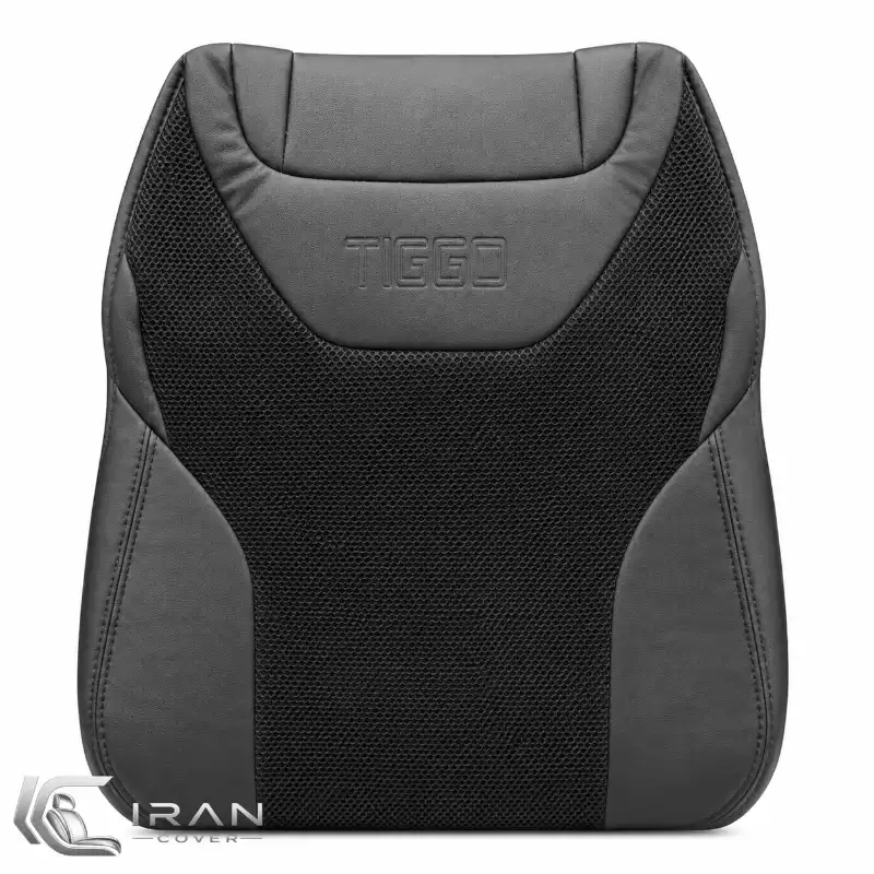 روکش صندلی تیگو 8 پرو چرم مشکی وسط پارچه اسپایس مشکی