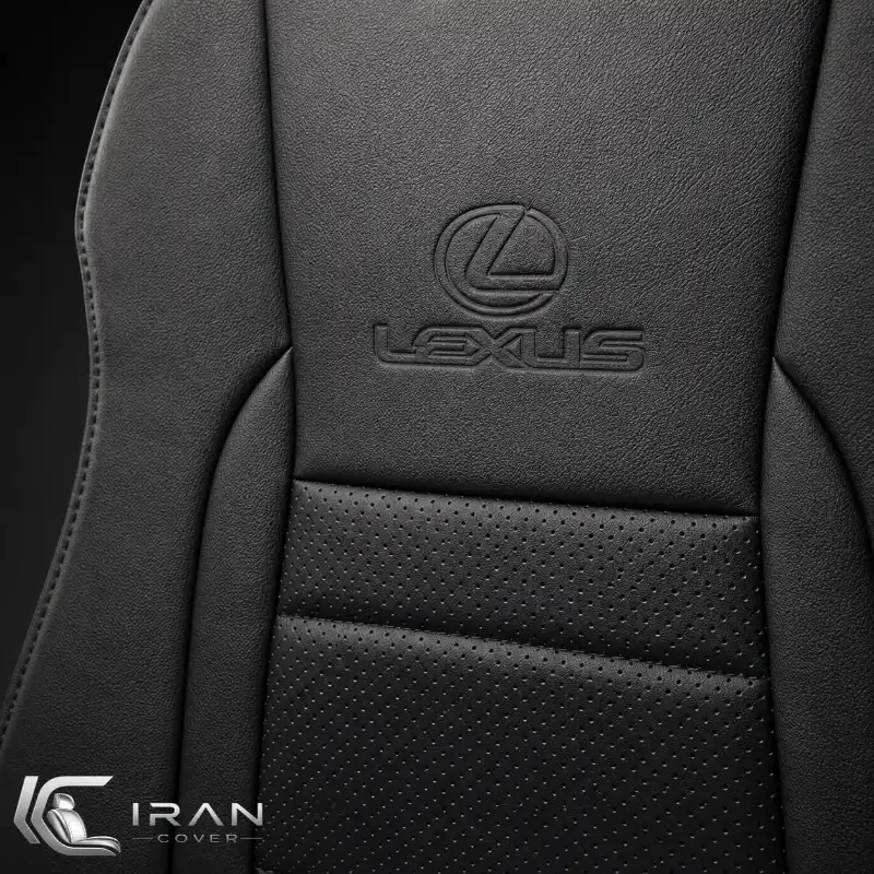 روکش صندلی لکسوس NX200 چرم مشکی پانچ دار تنفسی - Image 3
