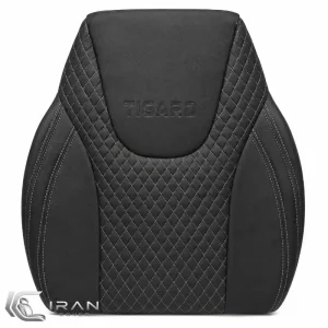 روکش صندلی تیگارد X35 چرم مشکی گلدوزی فابریک صندلی