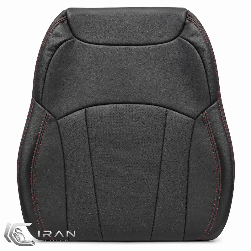روکش صندلی بک X3 چرم مشکی وسط پانچ دار تنفسی دوخت قرمز