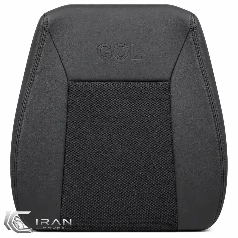 روکش صندلی گل چرم و اسپایس مشکی دوخت مشکی