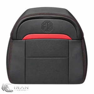 روکش صندلی MG GT 2025 چرم مشکی نوار قرمز وسط پانچ‌دار تنفسی