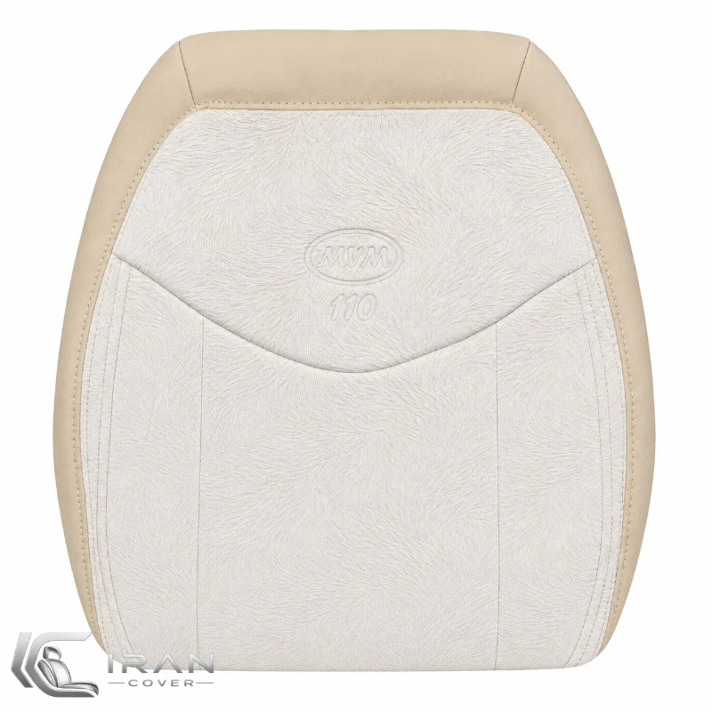 روکش صندلی MVM 110 قدیم تمام مخمل کرم استخوانی بدون تعریق