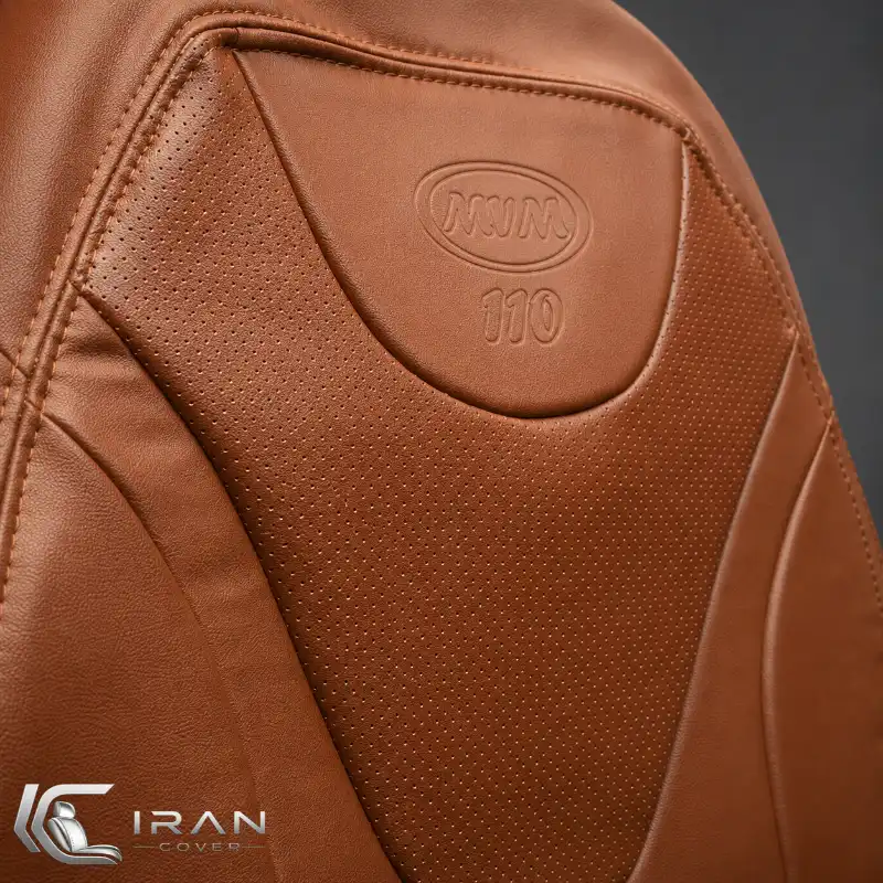 روکش صندلی MVM 110S چرم مارون وسط پانچدار تنفسی - Image 2
