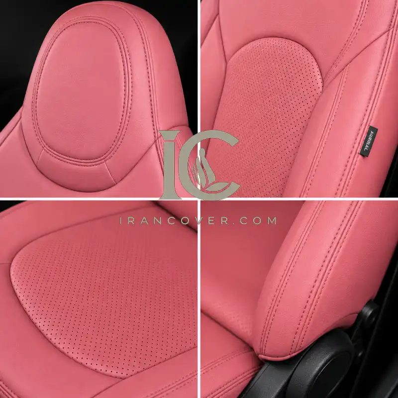 روکش صندلی تیسان S5 چرم زرشکی - Image 4
