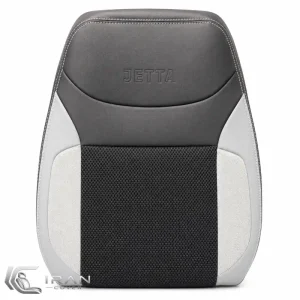 روکش صندلی جتا VS7 چرم و اسپایس مشکی و طوسی تیکه مخمل